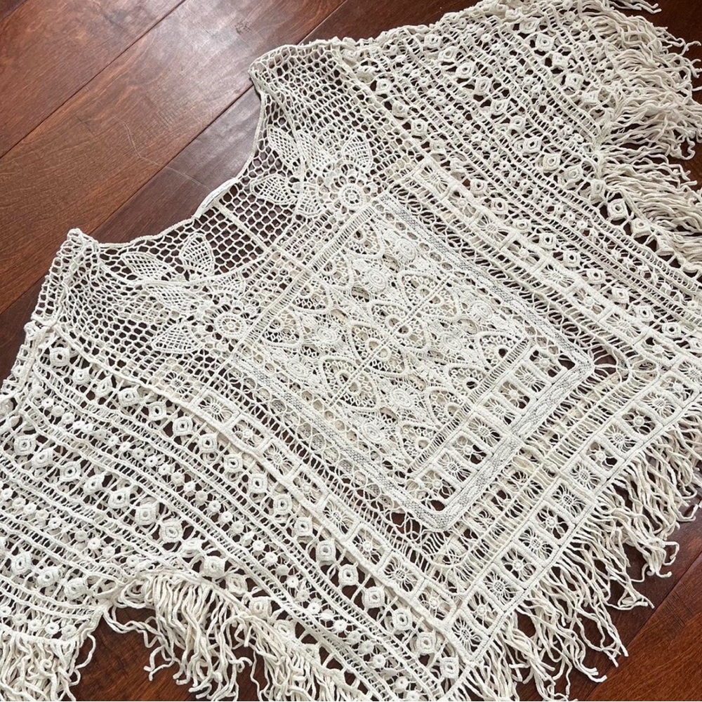 Do Everything in Love Cream Crochet Top